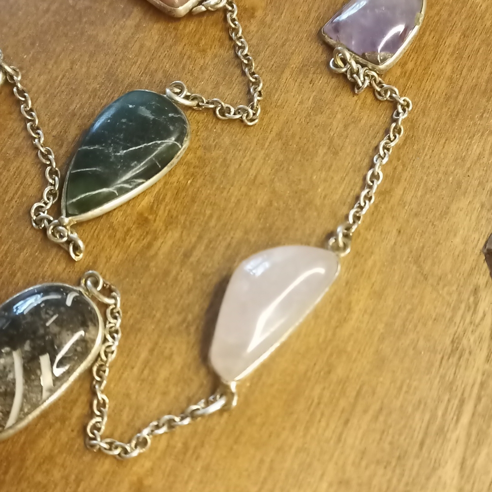 36" multi real stone necklace - Picture 15 of 16